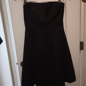 White House Black Market Black satin dress